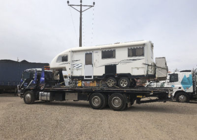Towing a broken down caravan from a Caravan Park in the Victor Harbour to a repair shop